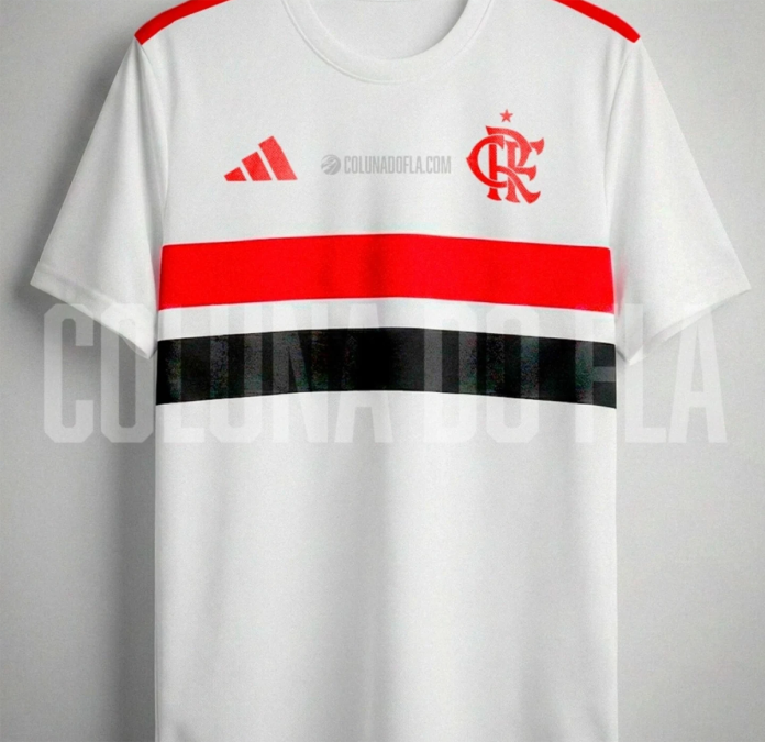 Nova camisa do Flamengo branca para 2026 vaza na internet
