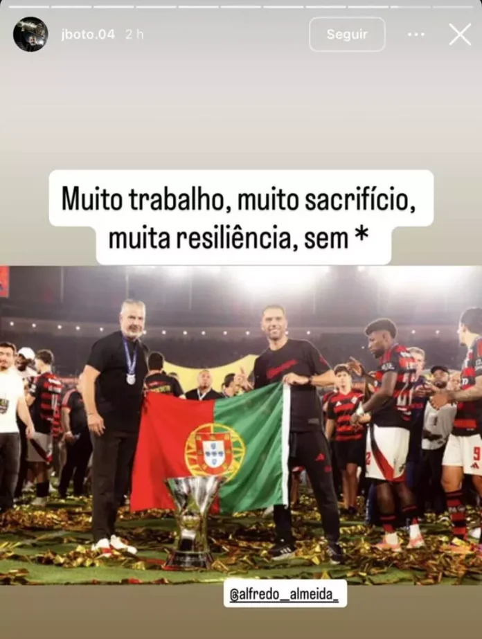 Jose Boto posta indireta para Abel Ferreira após títulos do Flamengo