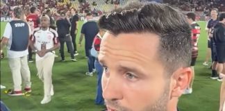 Saúl em entrevista após a conquista do Eneacampeonato Brasileiro do Flamengo