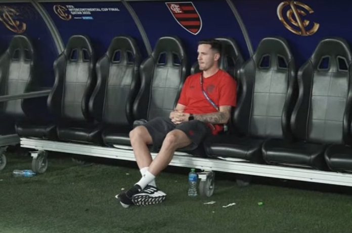 Saúl depois do jogo do Flamengo contra o PSG pelo Mundial Interclubes