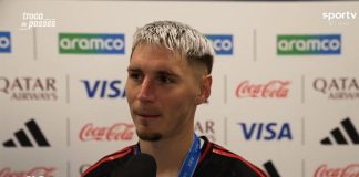 Varela em entrevista após a vitória do Flamengo sobre o Pyramids