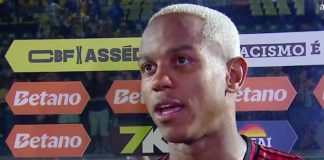 Wallace Yan em entrevista após empate do Flamengo contra o Mirassol - Foto: Caique Coufal / Flamengo