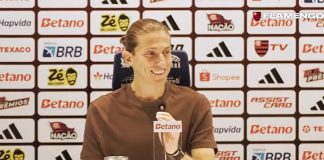 Filipe Luís em entrevista após vitória do Flamengo sobre o Vasco