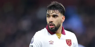 Lucas Paquetá em campo pelo West Ham
