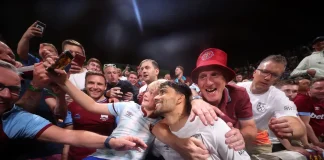 Paquetá e torcedores do West Ham
