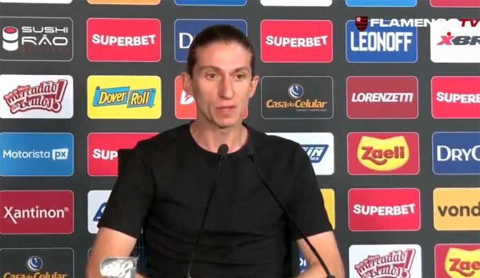 Filipe Luís em entrevista após derrota do Flamengo para o Corinthians na Supercopa
