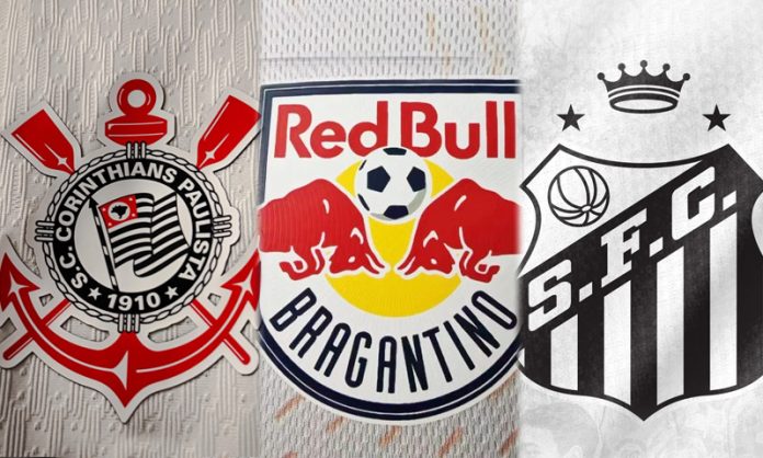Corinthians, Bragantino e Santos