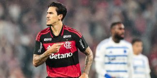 Pedro marca o 1º gol do Flamengo na vitória sobre o Cruzeiro - Foto: Gilvan de Souza / Flamengo