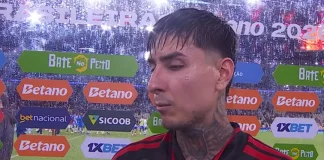 Erick Pulgar em entrevista após vitória do Flamengo sobre o Cruzeiro no Maracanã