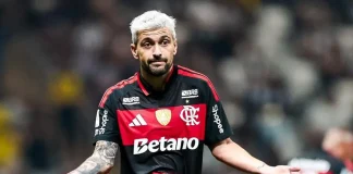Arrascaeta comemora mais um gol do Flamengo na goleada sobre o Atlético em Belo Horizonte - Foto: Gilvan de Souza / Flamengo