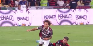 Carrascal é expulso após carrinho por trás em Guga no Fla x Flu no Maracanã