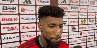 Emerson Royal em entrevista após vitória do Flamengo no Maracanã