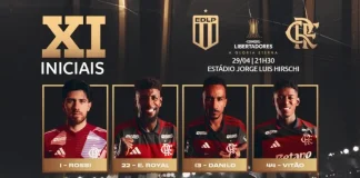 Escalação do Flamengo para o duelo contra o Estudiantes em La Plata