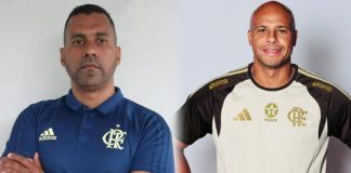 Kadu Borges e Leonardo Ramos, gerente técnico-metodológico e auxiliar técnico do sub-20, respectivamente