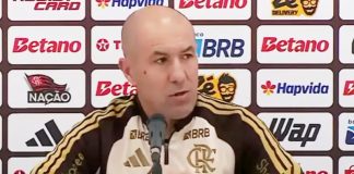 Leonardo Jardim em entrevista coletiva após derrota do Flamengo para o Bragantino