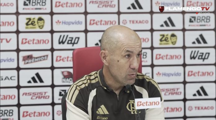 Leonardo Jardim em entrevista coletiva após derrota do Flamengo para o Bragantino