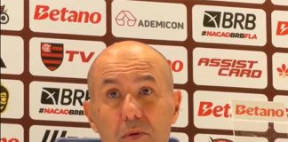 Leonardo Jardim em entrevista após vitória do Flamengo sobre o Bahia no Maracanã