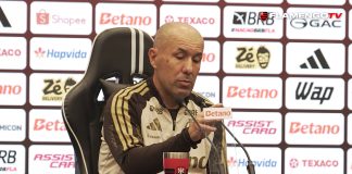 Leonardo Jardim em entrevista coletiva após goleada do Flamengo sobre o Atlético-MG em Belo Horizonte
