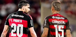 Os meias do Flamengo, Lucas Paquetá e Carrascal