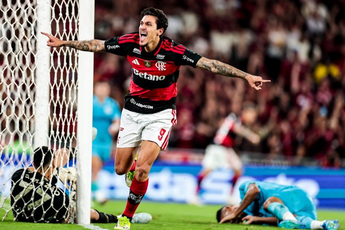 Pedro marca na vitória do Flamengo sobre o Santos no Maracanã - Foto: Gilvan de Souza / Flamengo