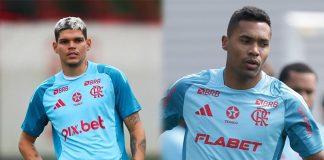 Ayrton Lucas e Alex Sandro laterais-esquerdos do Flamengo