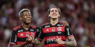 Bruno Henrique e Pedro jogadores do Flamengo
