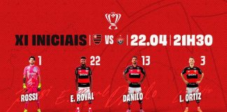 Escalação do time do Flamengo para o duelo de hoje contra o Vitória no Maracanã