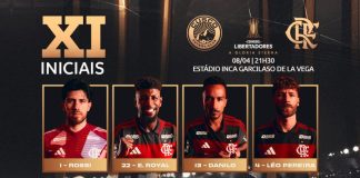 Escalação do time do Flamengo contra Medellin hoje (16) no Maracanã