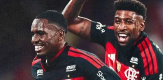 Evertton Araújo e Emerson Royal - Foto: Gilvan de Souza/Flamengo