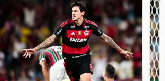 Pedro atacante do Flamengo no FlaxFlu pelo brasileirão no Maracanã