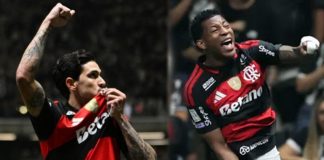 Pedro e Plata jogadores do Flamengo