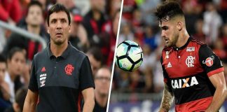 Zé Ricardo (ex técnico do Flamengo) e o ex-jogador do Flamengo. Trabalharam juntos no Mengão entre 2016 e 2017.