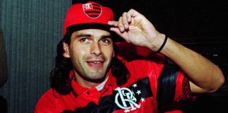 Alejandro Mancuso em sua chegada ao Flamengo em 1996