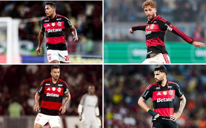 Alex Sandro, Léo Pereira, Danilo e Lucas Paquetá