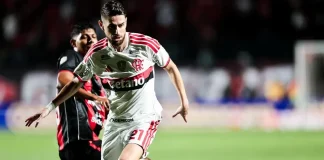 Jorginho em campo na derrota do Flamengo para o Vitória