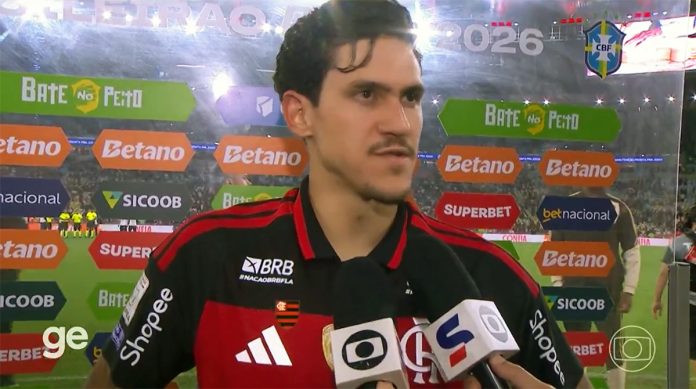 Pedro em entrevista após empate do Flamengo com o Vasco no Maracanã