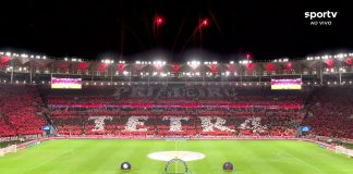 Nação Rubro-Negra fez um lindo mosaico na entrada do time em campo