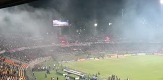 Torcida organizada do Independiente Medellín causou tumulto e acabou com o jogo