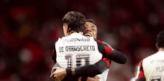 Arrascaeta e Bruno Henrique