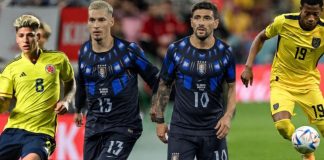 Carrascal, Varela, Arrascaeta e Plata, jogadores do Flamengo