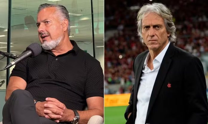Diretor do Flamengo Boto e Jorge Jesus. Foto: Extra