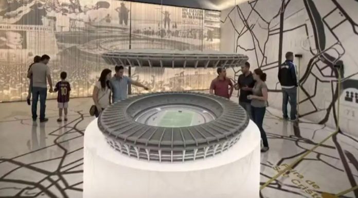 Projeção do novo museu do Maracanã (foto: Reprodução/FlamengoTV)