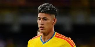 Carrascal em campo pela seleção da Colômbia