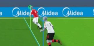 Impedimento semiautomático no jogo em que o Flamengo empatou com o Internacional no Beira-Rio