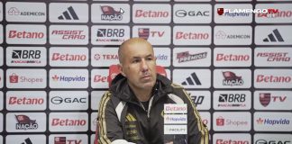 Leonardo Jardim em entrevista coletiva após empate do Flamengo com o Inter no Beira-Rio