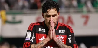 Pedro em campo na goleada do Flamengo sobre a Chapecoense