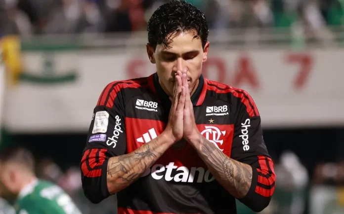 Pedro em campo na goleada do Flamengo sobre a Chapecoense
