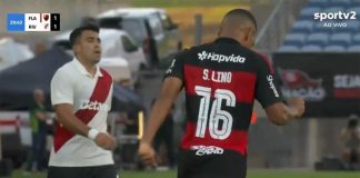 Samuel Lino marcou contra para o Flamengo no empate contra o River Plate em Portugal