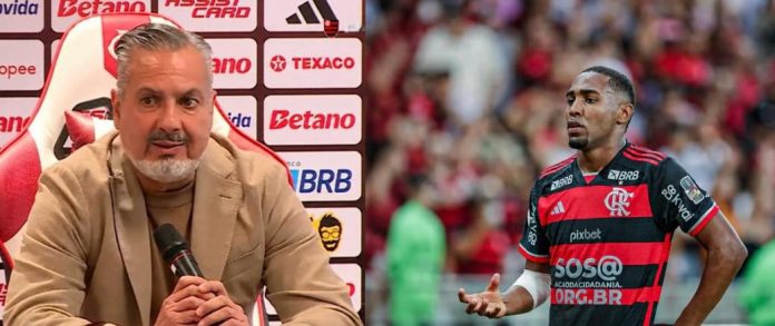 José Boto (diretor) e Lorran, jogador da base do Flamengo