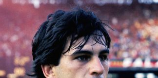 O grande zagueiro André Cruz em campo pelo Flamengo no Maracanã em 1990